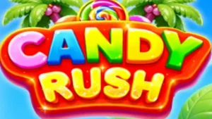 Tampilan visual slot Candy Rush dengan tema permen tropis yang ceria